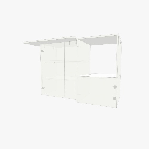 Кухонный стол с местом под мини посудомойку Flatmaコミュニティの無料3D家具プロジェクトと図面