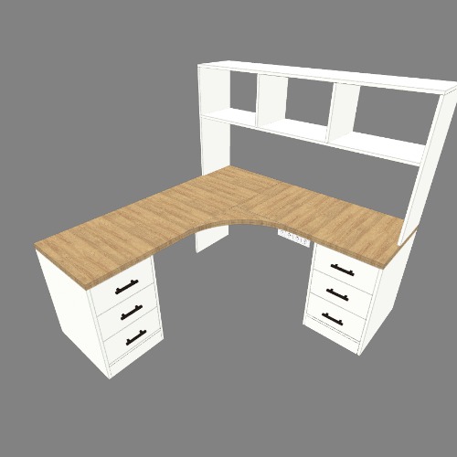 Кутовий округлий компютерний стіл