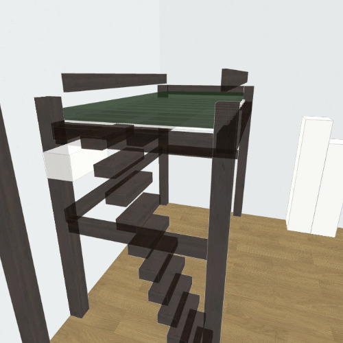 Loft bed Free 3D furniture designs and blueprints from Flatma Community