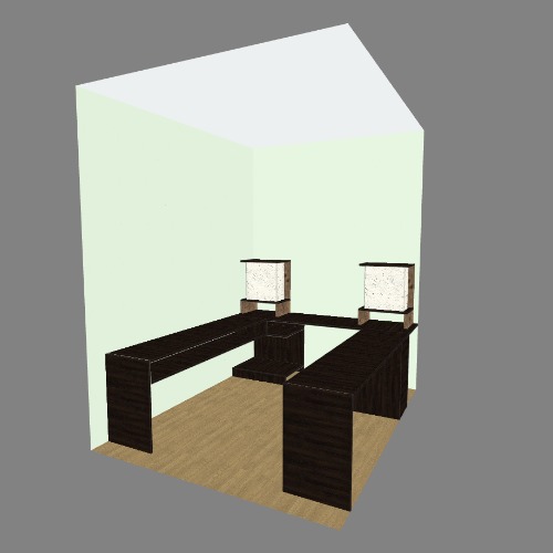 Mesa da Sala - Setup 2 PC + printer + piano