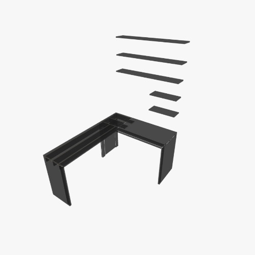 Mesa de canto com Prateleiras