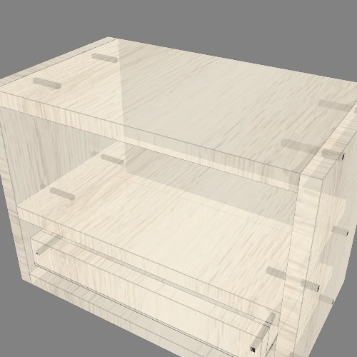 Mesa de noche flotante