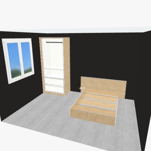 meuble de penderie sans façade