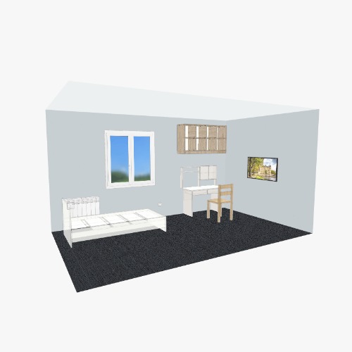 Model Bedroom design- With colour scheme