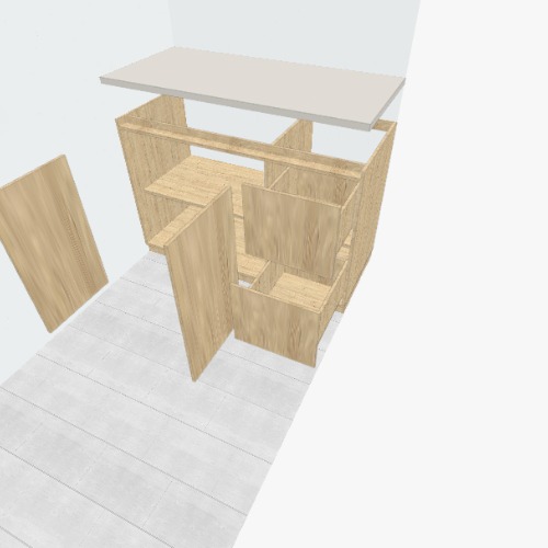 Mueble bajo de cocina de 1.30