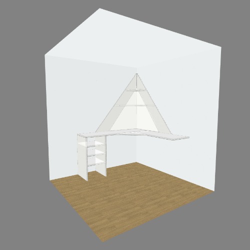 Mueble Estudio triangular