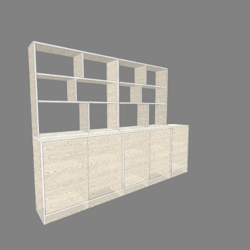 gabinete con biblioteca