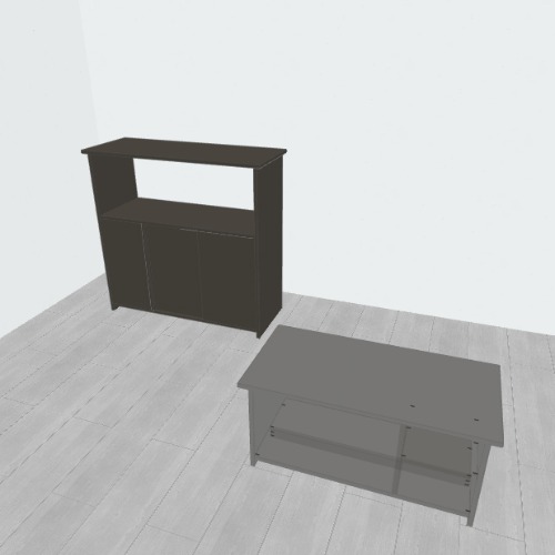 mueble, repisas, mesa