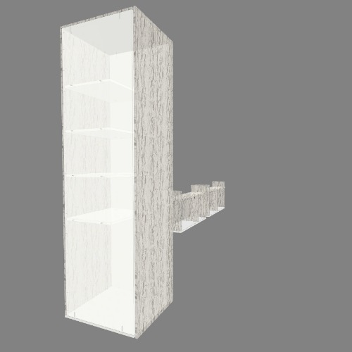 Mueble ropa blanca + estantes colgantes