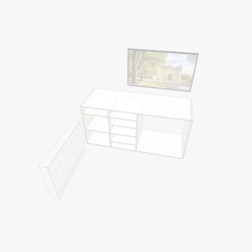 Multimedia stand/dog kennel