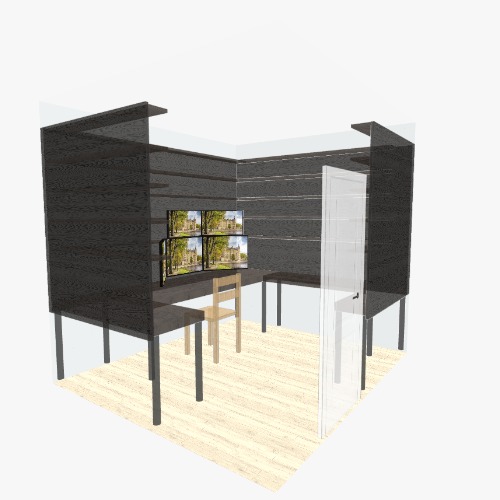 Office Desk + Shelve Layout Idea