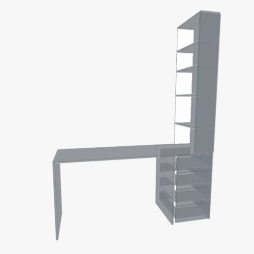 Письменный стол в детскую с полками Free 3D furniture designs and blueprints from Flatma Community