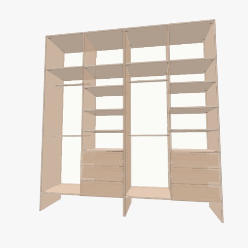 placard empotrado x2