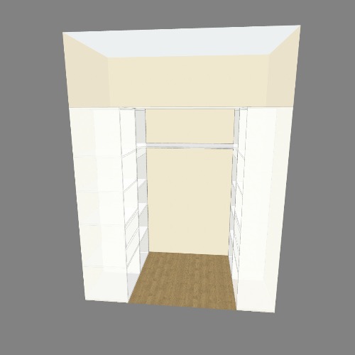 П-образная гардеробная