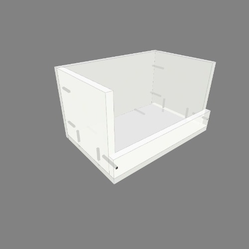 Полка для книг у кровати 345х232х216