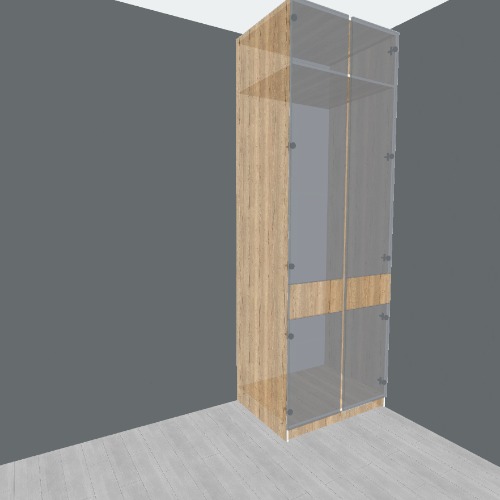 Прихожая Proyek dan denah furnitur 3D gratis dari Komunitas Flatma