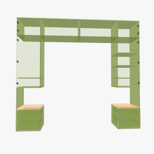 проект стенки в спальню с фасадами