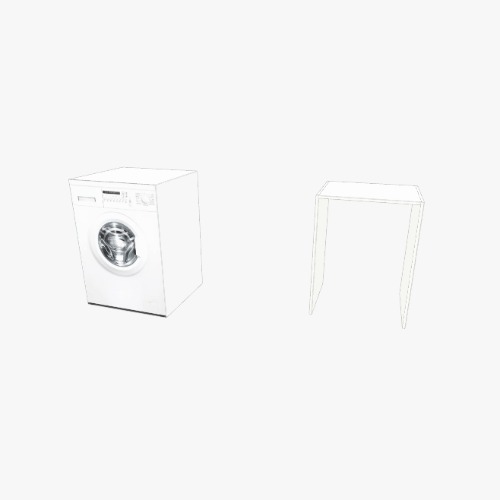 Puente sobre lavadora