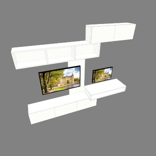 Rack TV + PC + Estantes