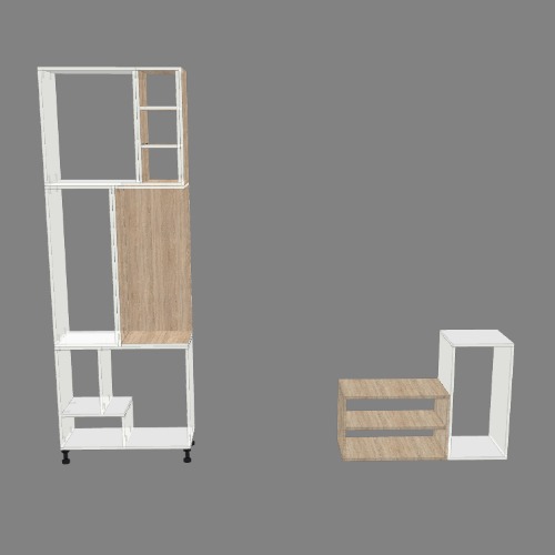 Shoe rack and network rack combo