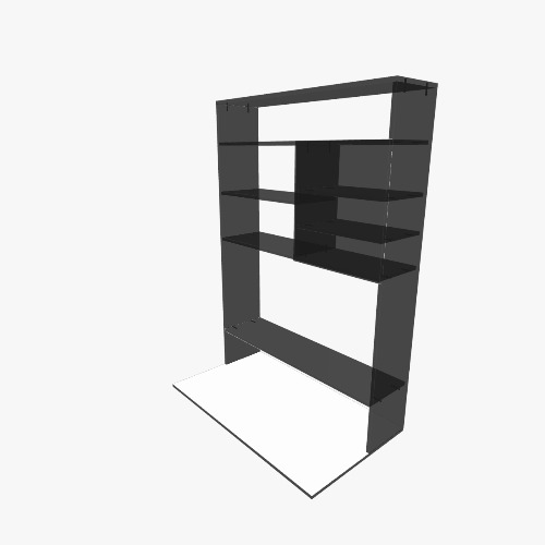 Shelf on table