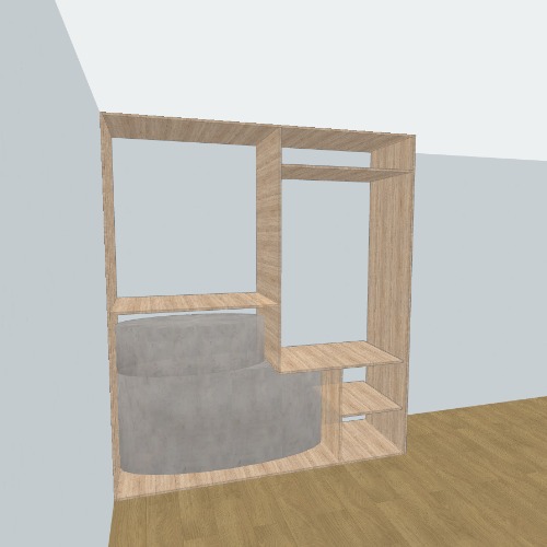 шкаф купе с частью для велосипеда