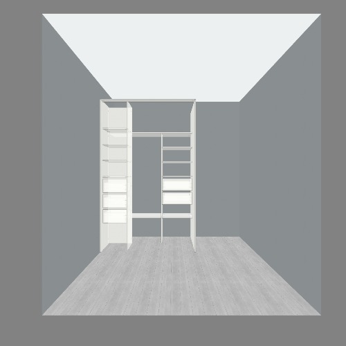 Шкаф купе угловой под натяжной потолок с закладными