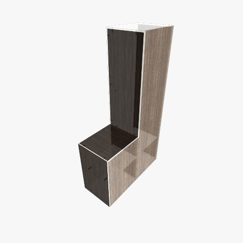 шкаф на балкон ступенькой