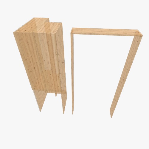 Шкаф над стиралкой с нишей + лутка для дверей