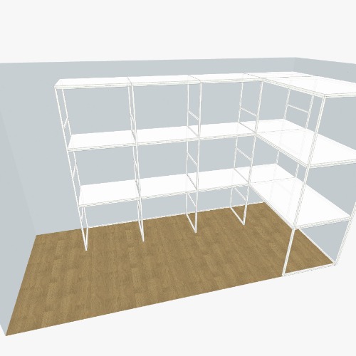 Шкаф с 6 открытыми отделами