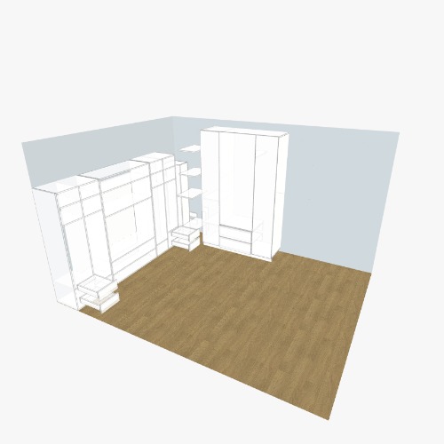 шкаф с нишей под тв и колонной