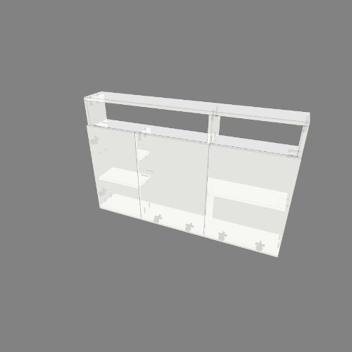 Шкафчик плоский трехдверный 1140х732х176