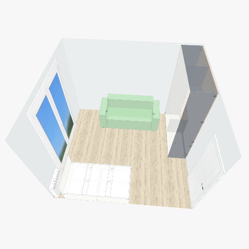 Спальня Projetos e plantas de móveis 3D gratuitos da Comunidade Flatma