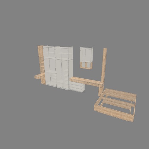 Спальня+рабочее место+кровать 2