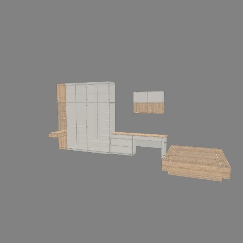 Спальня+рабочее место+кровать