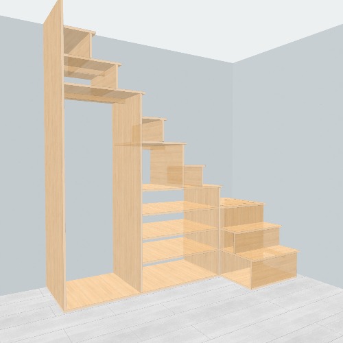 Stairs & cabinet
