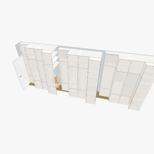 Шкаф в прихожую ступенькой