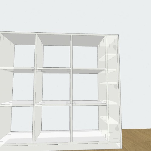 Стеллаж 9 ячеек и полка для книг