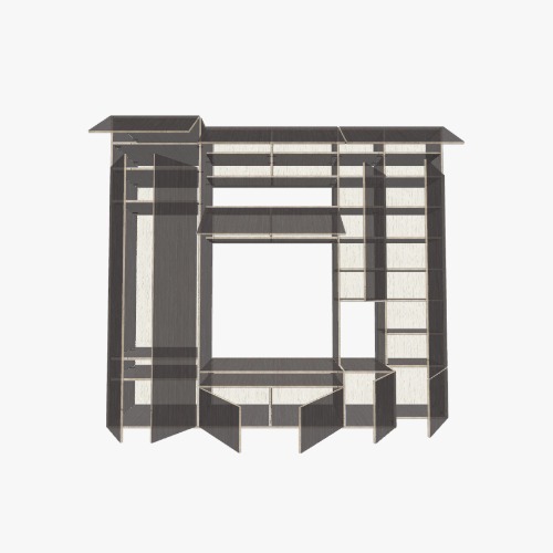 Стенка со шкафом Бесплатные 3D-проекты мебели и чертежи от сообщества Flatma
