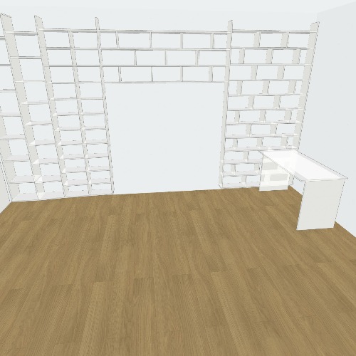 Стенка в зал серая со столом