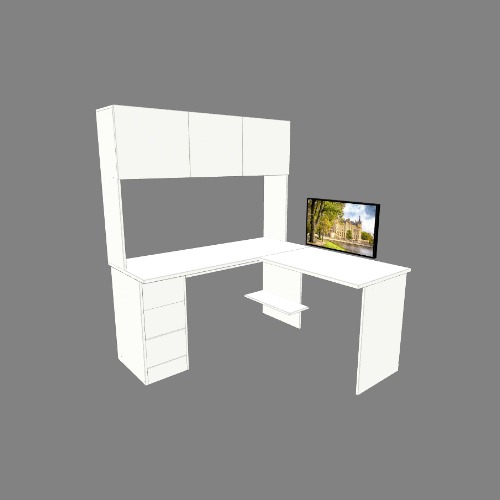 Стол рабочий угловой с надстройкой