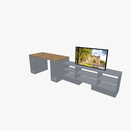 Стол с 3 полками с двух сторон