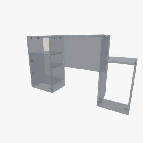 Стол с 3 полками с двух сторон