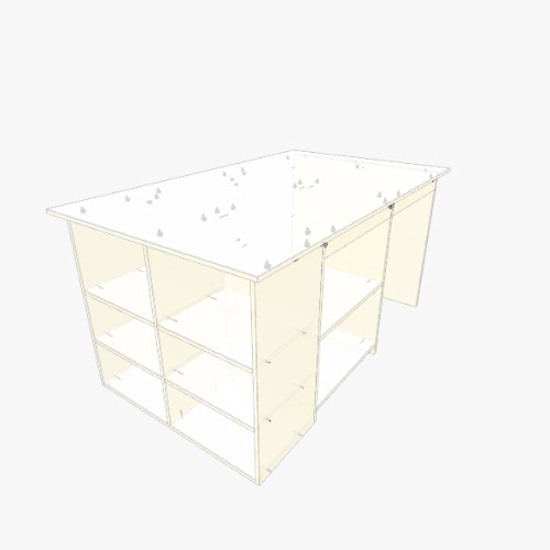 Стол с двумя средними полками v2