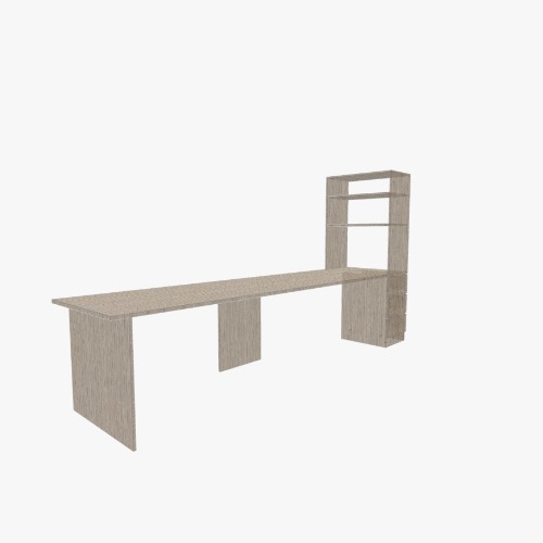 Стол с тумбочкой и полками