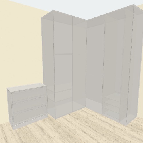 Szafa narożna z komodą