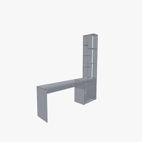 Table for PC and synthesizer with shelves