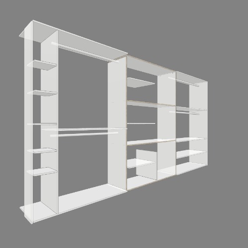 Three door wardrobe