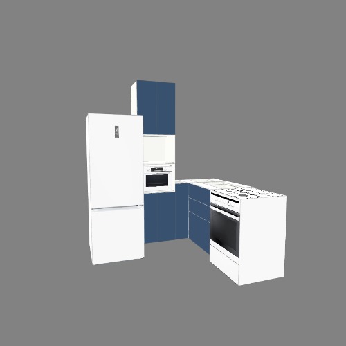 Тумба кухонная угловая. Слева