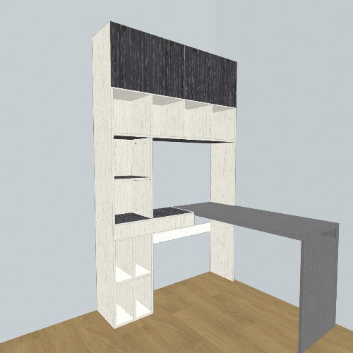 Unfinished Table-cabinet combo